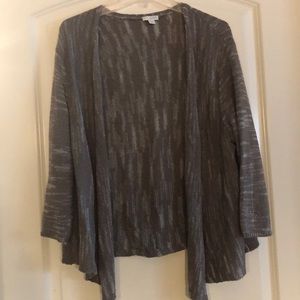💢final drop Pure Jill xl grey/white open cardigan